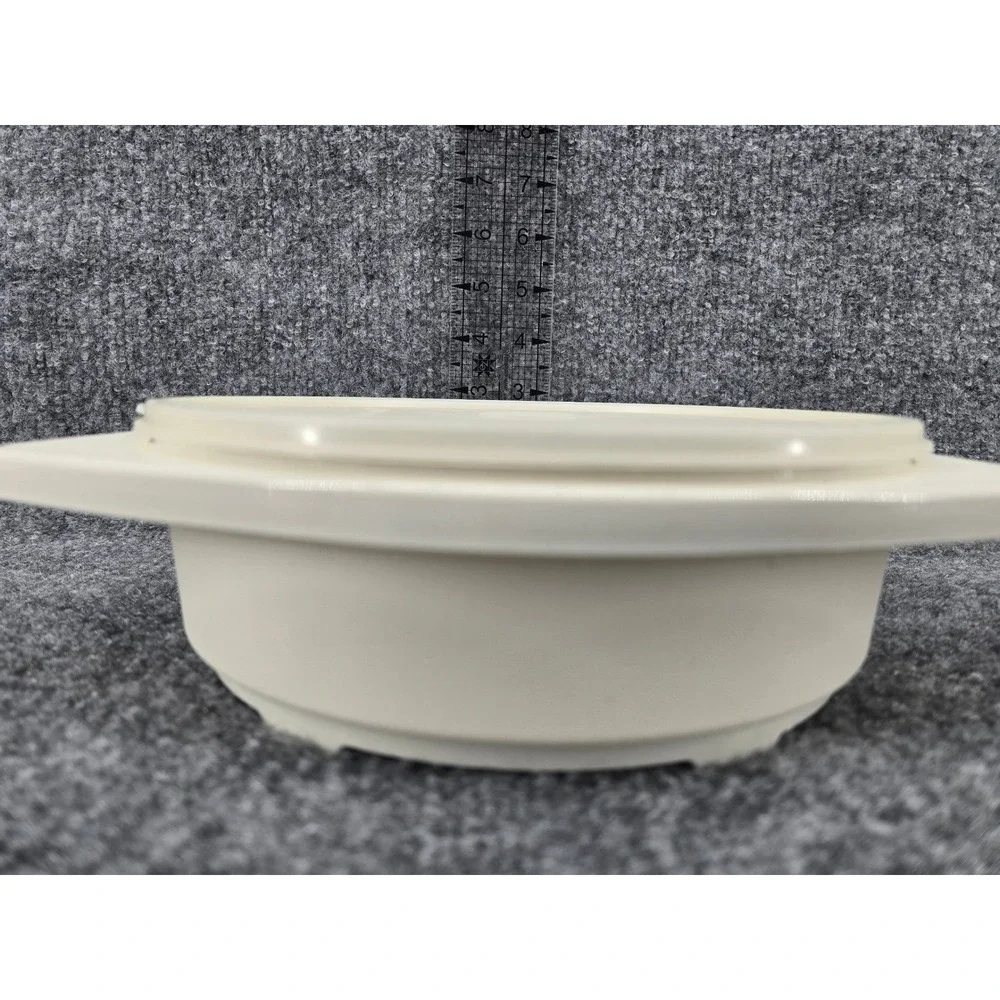 Vtg 70s Tupperware‎ Tortilla Keeper Server 785 Almond Round w/Lid 9